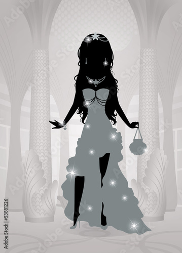 Silhouettes of a princess.