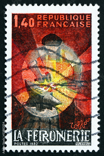 Postage stamp France 1982 Blacksmith