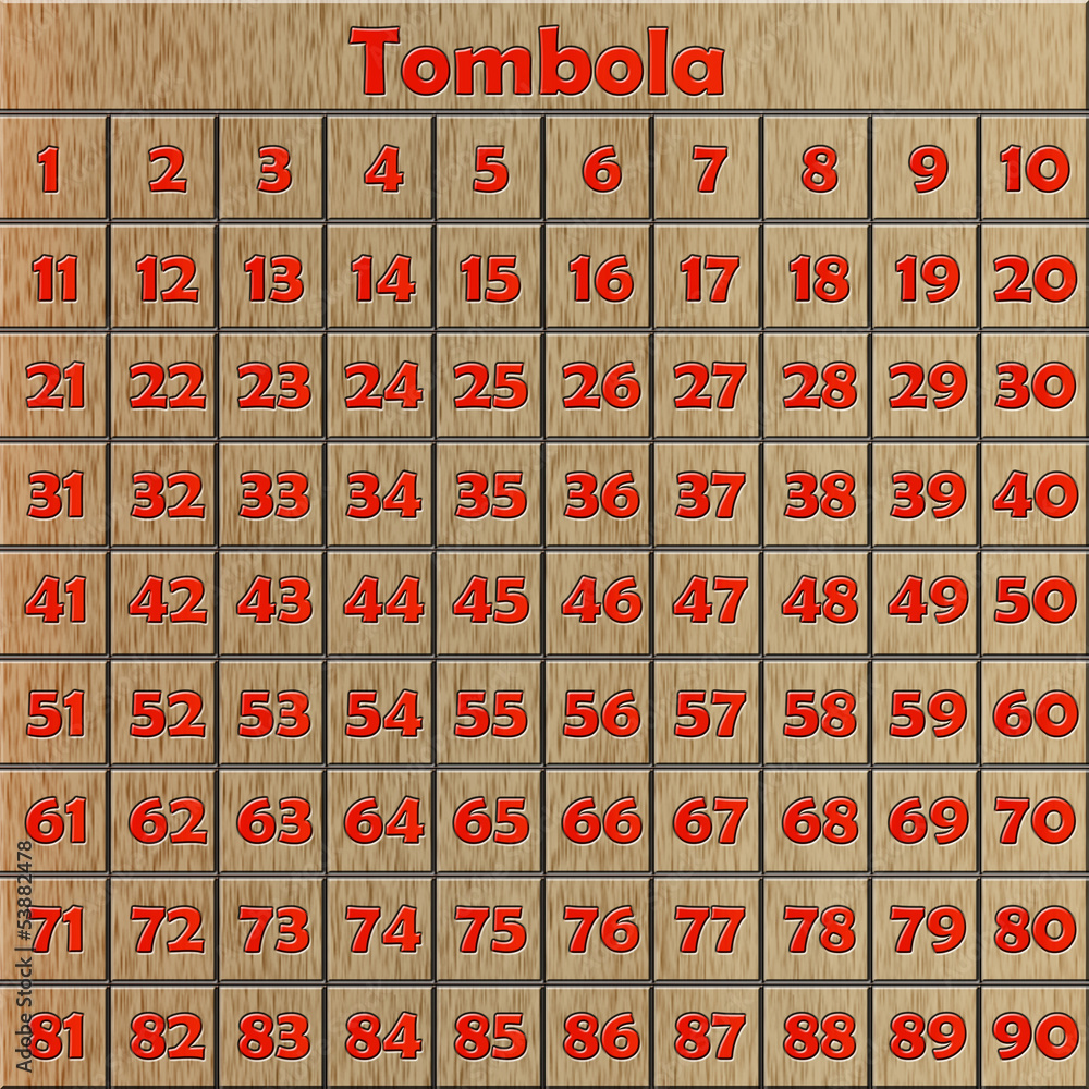 Tabellone Tombola Da Proiettare DYKOT