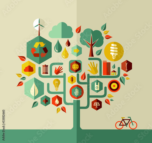 Eco sustainable life tree
