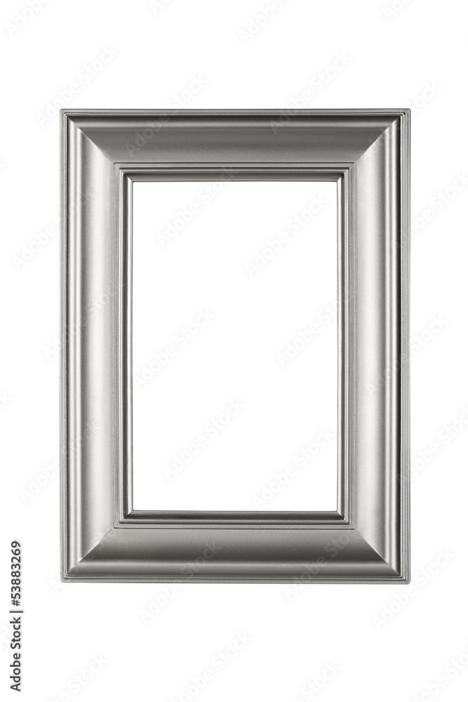 Silver frame isolated on white with clipping path Silver frame isolated on white with clipping path