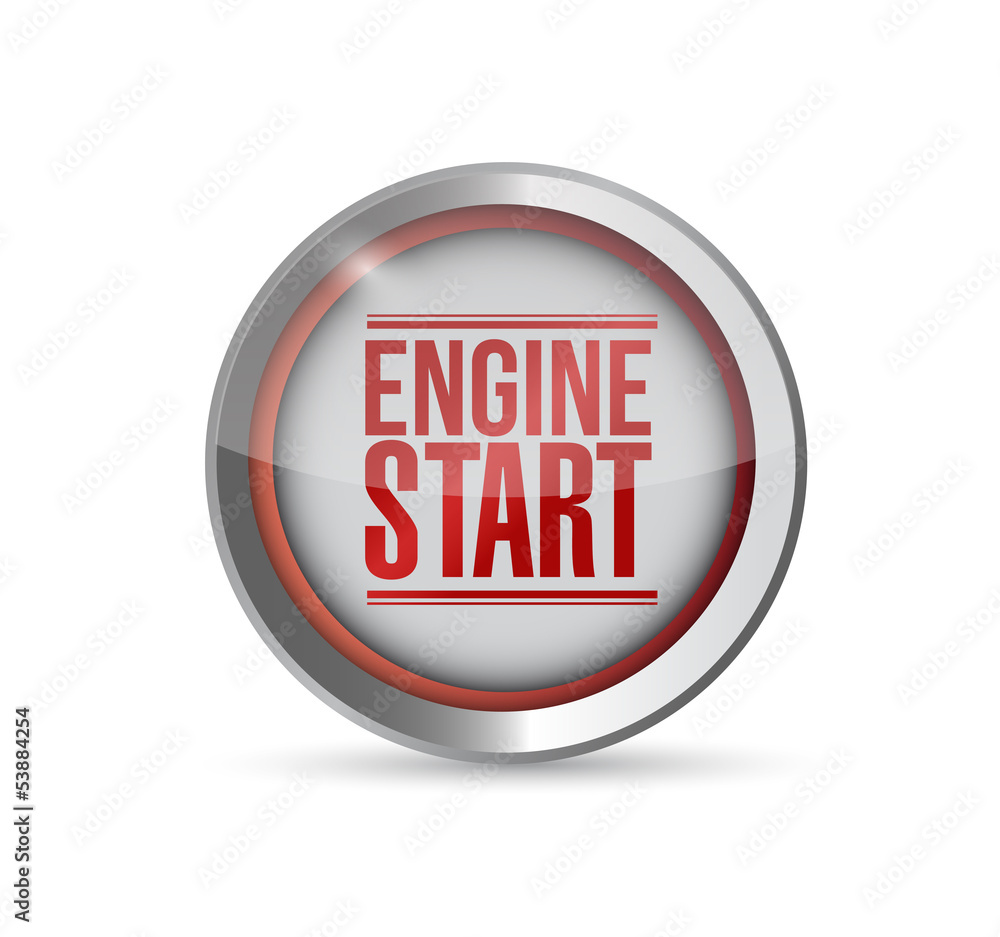 red Start engine button. illustration design red Start engine button. illustration design