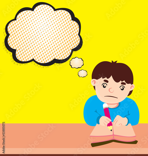 boy writing