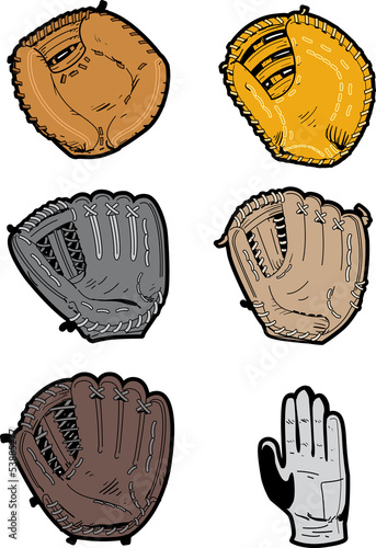 Assorted Baseball Gloves