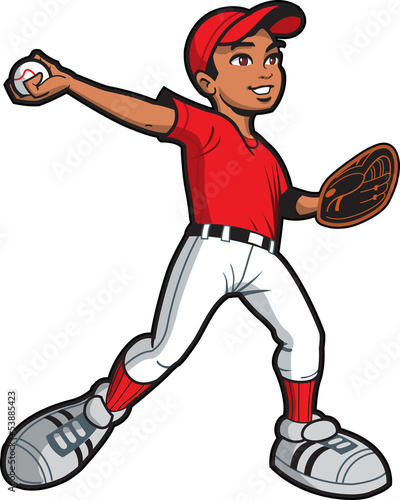 Ethnic Baseball Pitcher
