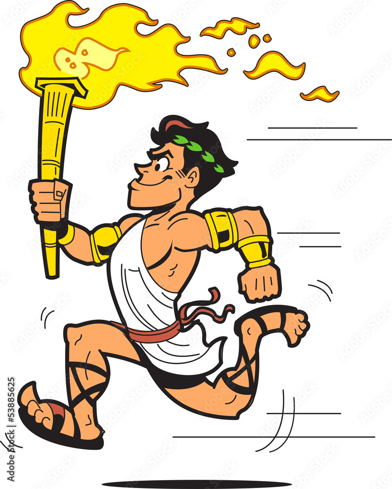 Olympic Torch Bearer Stock Vector Adobe Stock