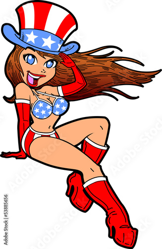 Pretty Fourth Of July Girl