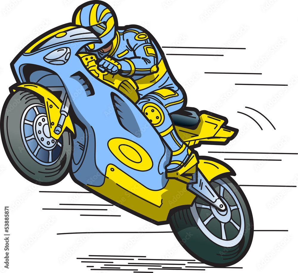 Obraz premium Speeding Motorcycle