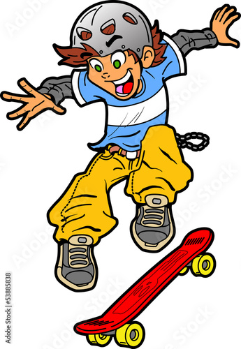 Skateboarder Doing Trick