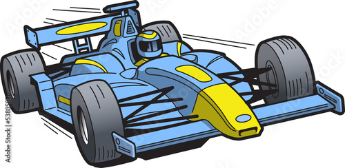 Speeding Race Car