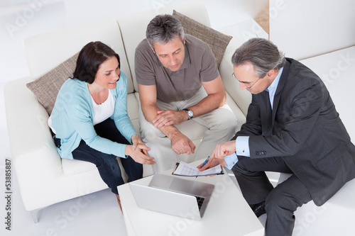 Obraz na płótnie Couple Meeting Consultant