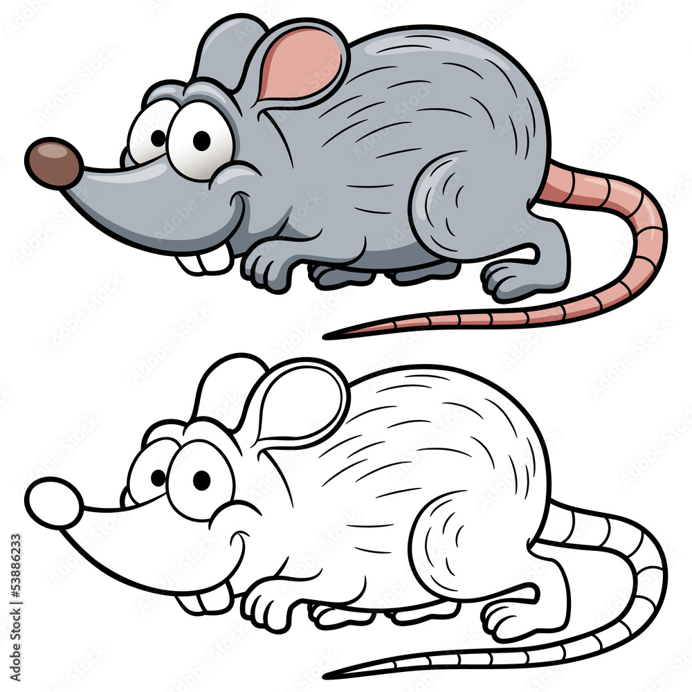 Fototapeta premium vector illustration of cartoon rat