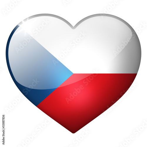 Free Download czech republic heart button - GFXLoad