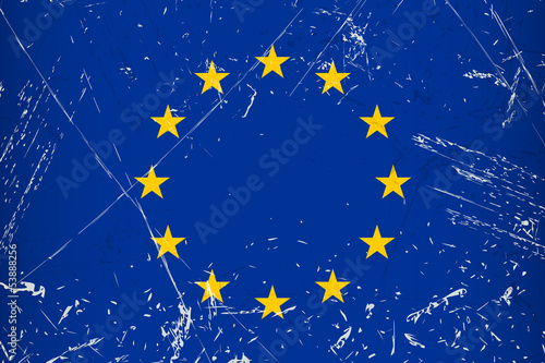 Grunge Länder Flagge - EU