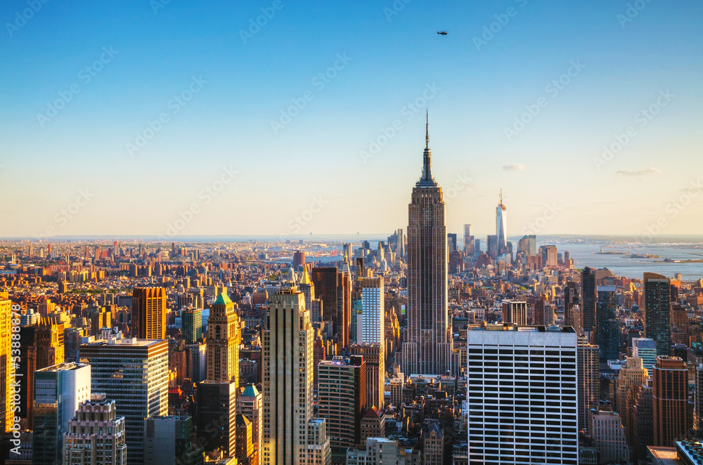New York City cityscape - obrazy, fototapety, plakaty 