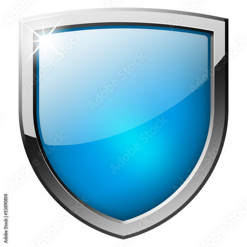 Free Download blue shield button - GFXLoad