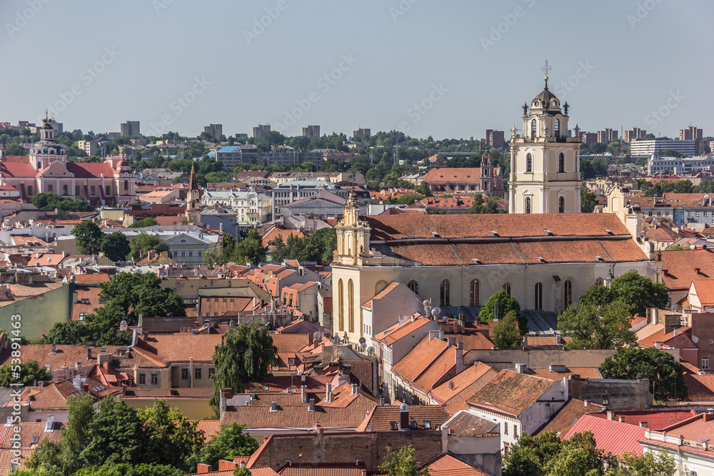 View over Vilnius old town