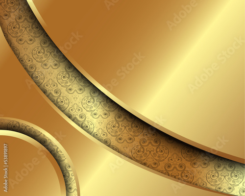 Gold frame with pattern 5
