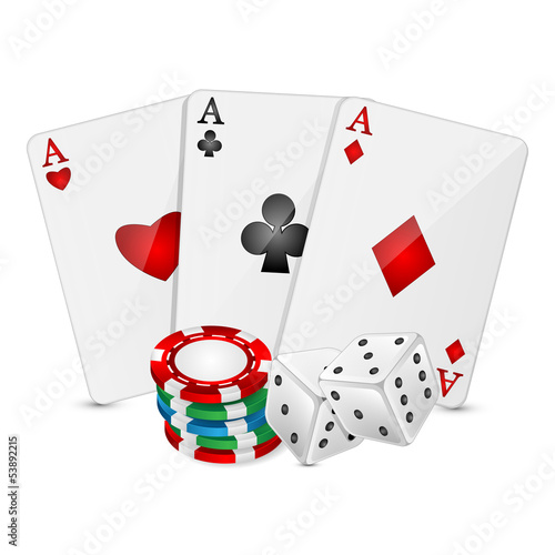 vector Illustration of a background with casino elements