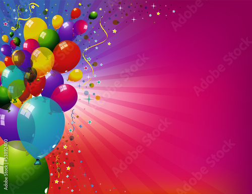 fond fête ballons