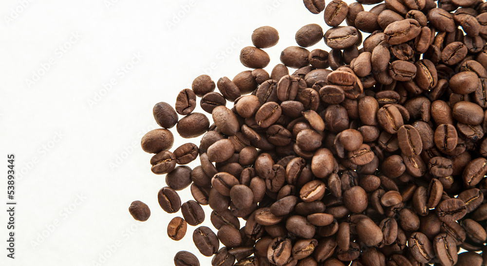 Handful coffee beans Handful coffee beans