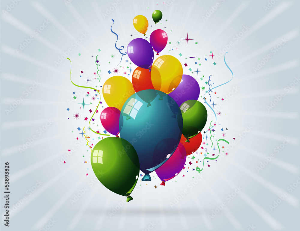 Vecteur Stock fond ballons de baudruche | Adobe Stock