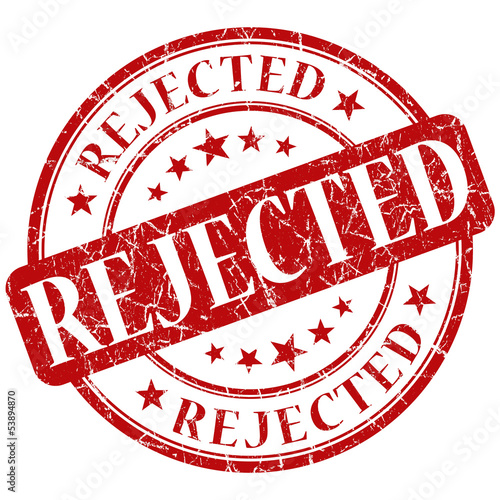 rejected red stamp