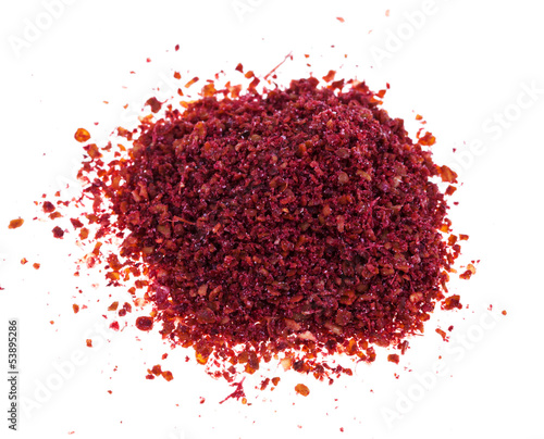 heap of ground sumac spice