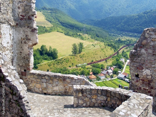 Summer view from castle of Strecno photo