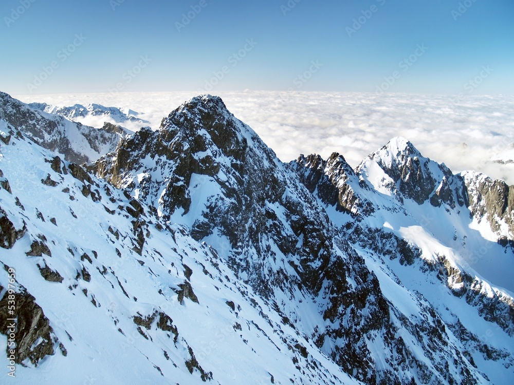 Kolovy peak (Kolovy stit) in High Tatras during winter Kolovy peak (Kolovy stit) in High Tatras during winter
