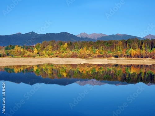 Reflection of Rohace Mountains during autumn