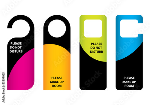 hotel do not disturb door hanger with special design