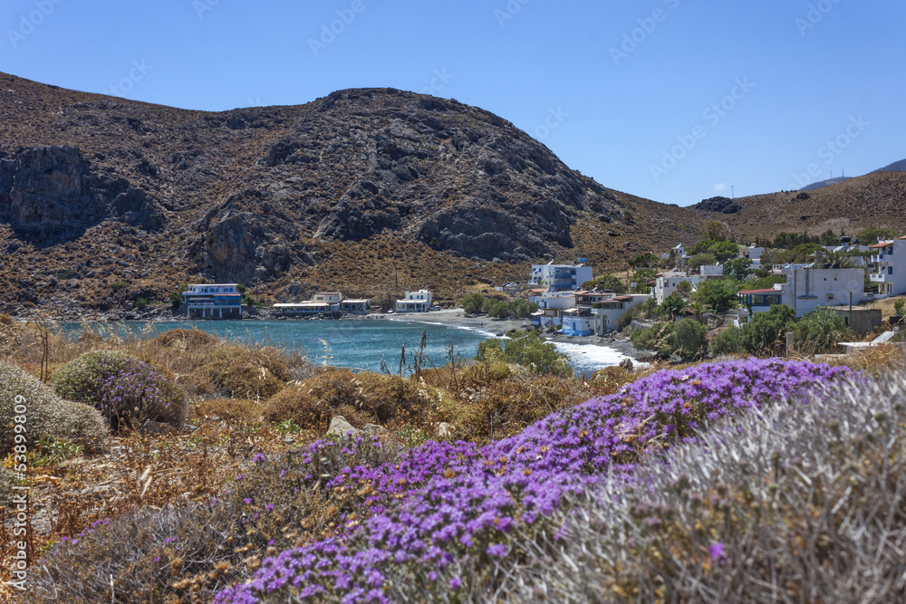 the beautiful panorama at Lendas, Crete