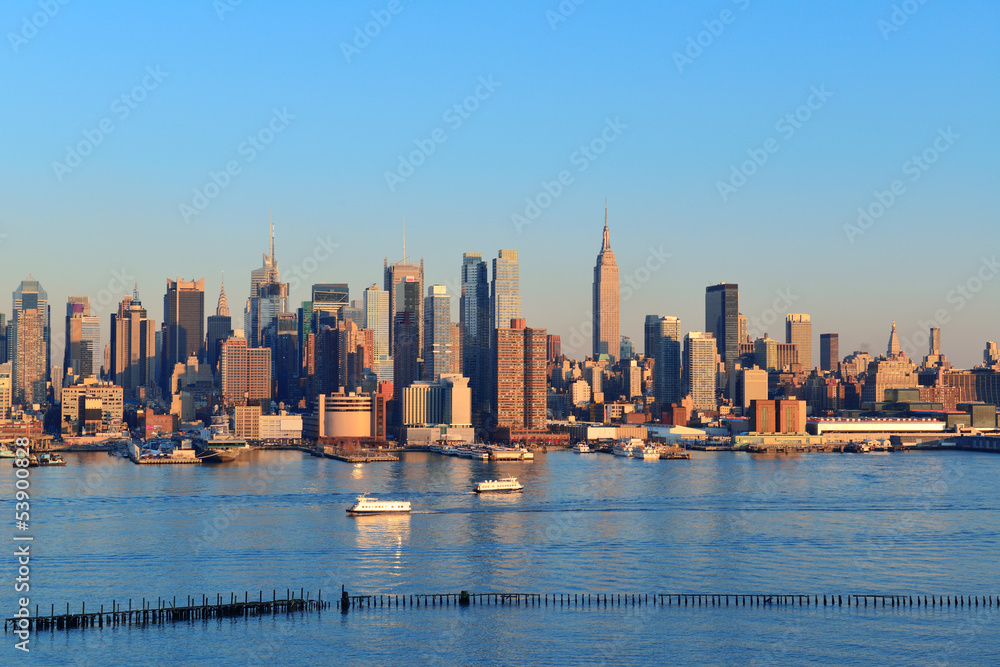 Fototapeta premium New York City sunset