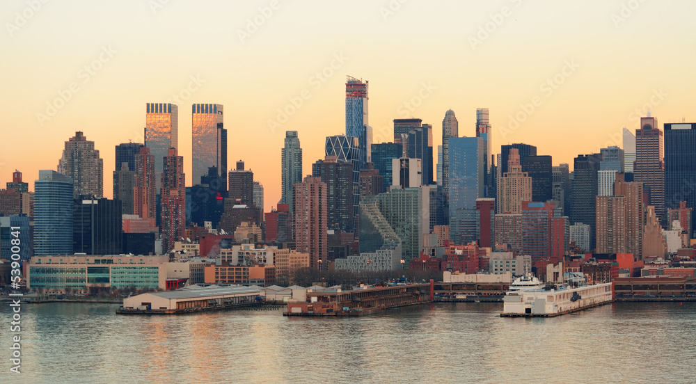 Fototapeta premium New York City sunset