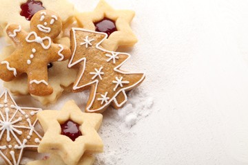 Close-up of Christmas cookies