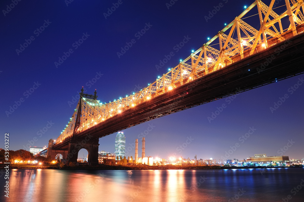 Fototapeta premium Queensboro Bridge night