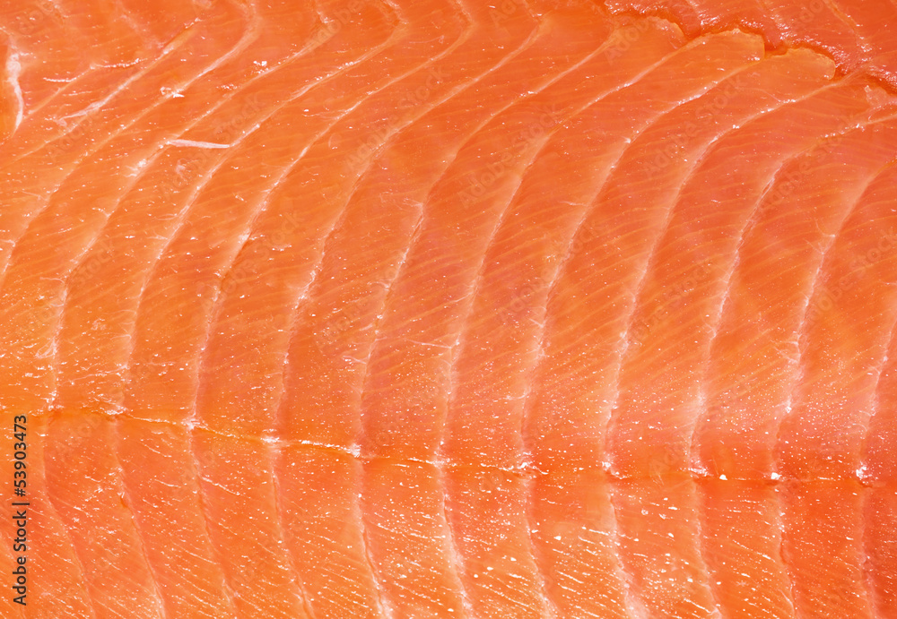 Smoked salmon fillet texture