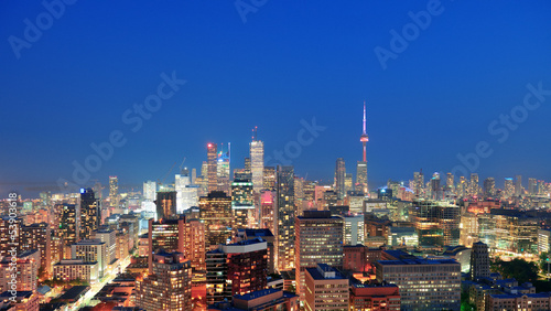 Canvas Print Toronto dusk