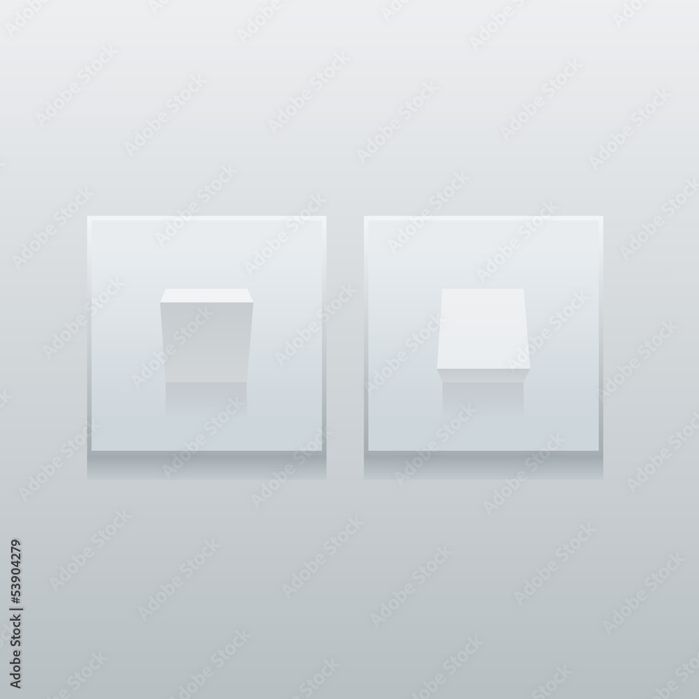 Two simple modern light switches Two simple modern light switches