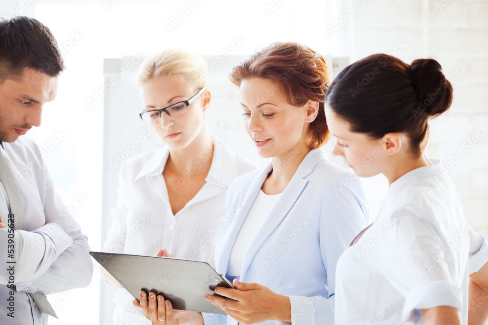 business team having discussion in office business team having discussion in office