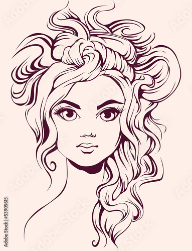 girl with fancy hairstyle