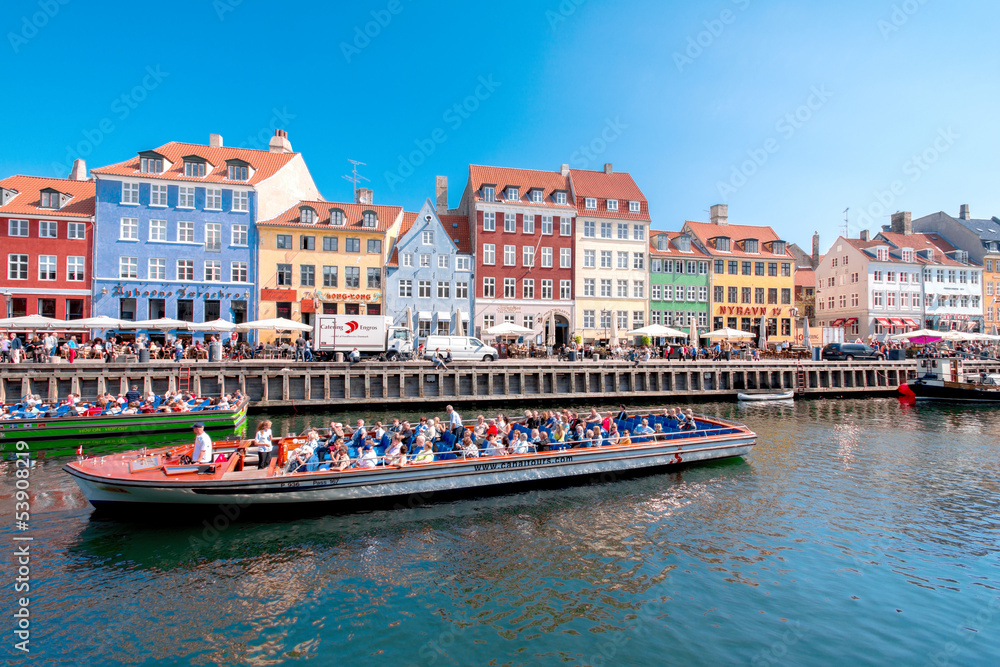 Naklejka premium Nyhavn in Copenhagen Denmark