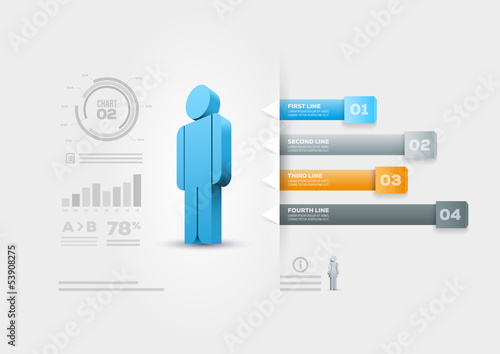 People infographic design template
