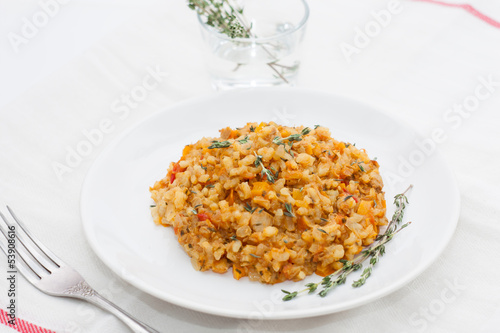 Risotto with tuna and vegetables