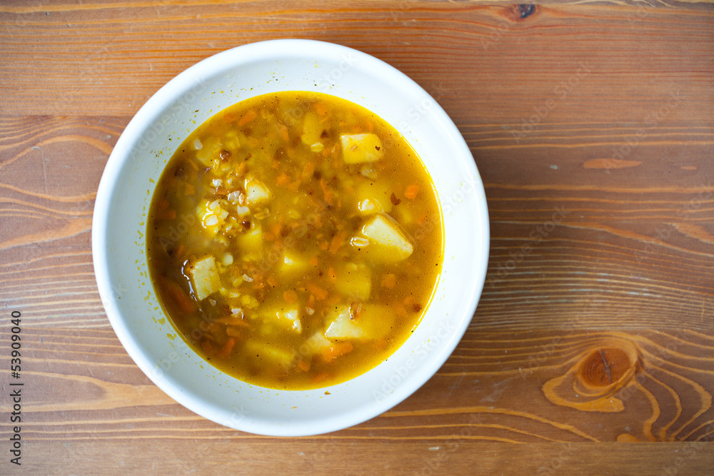 bowl with soup bowl with soup