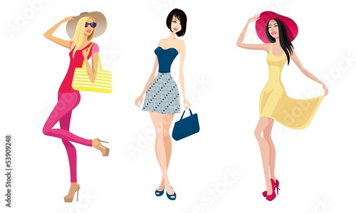 beautiful shopping women