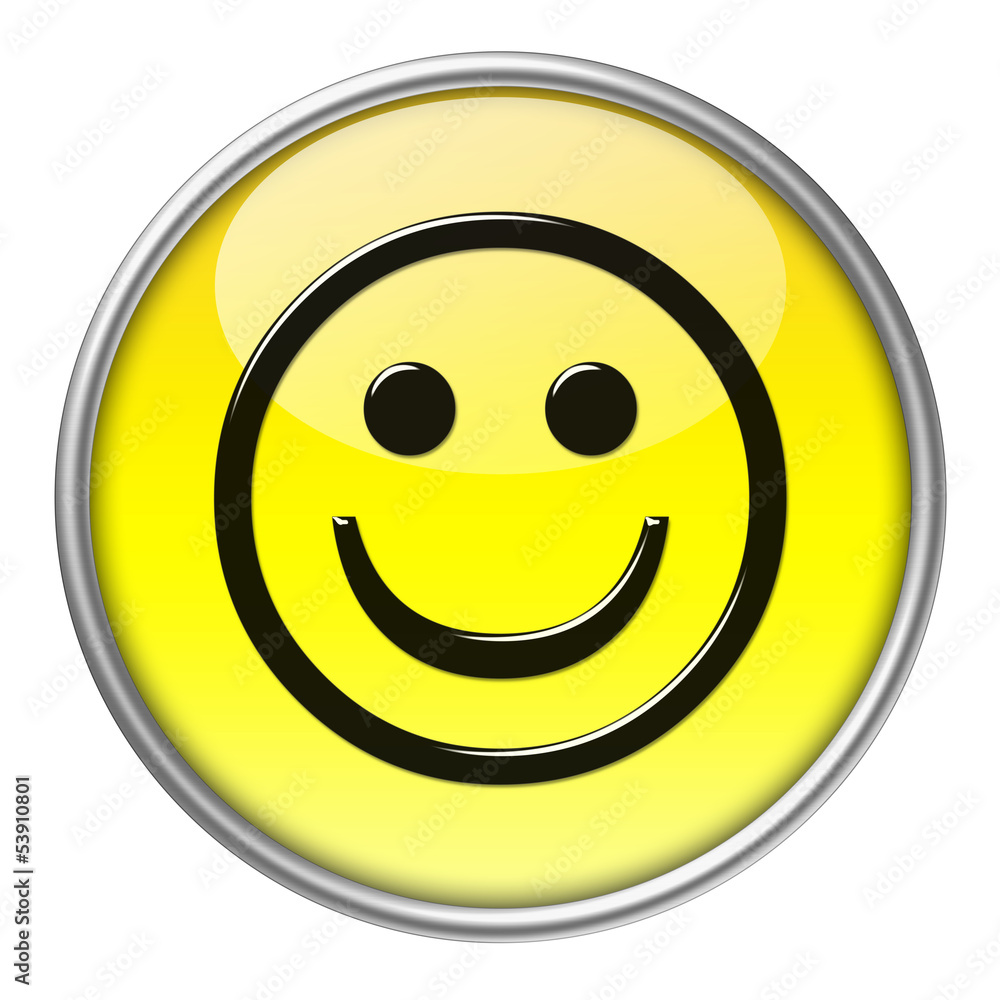 Fototapeta premium Bottone vetro emoticon 1