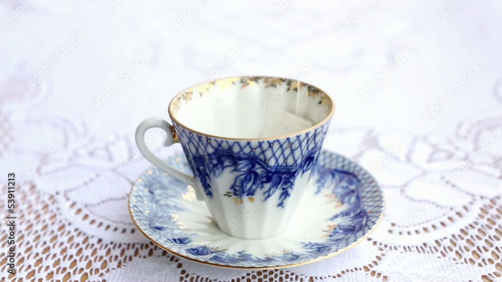 Preparing Tea. Tea bag filled with boiled water. Preparing Tea. Tea bag filled with boiled water.