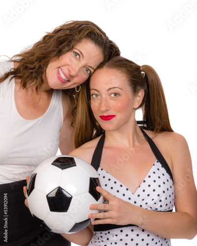 Proud mom and soccer player daughter © zigzagmtart